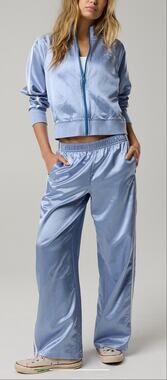 Aerie Offline You're A Winner Satin Trouser Track Pants